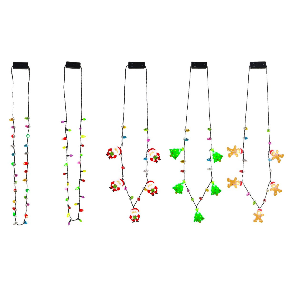 LED Light-Up Flashing Christmas Bulb & Character Necklace (5 Styles)
