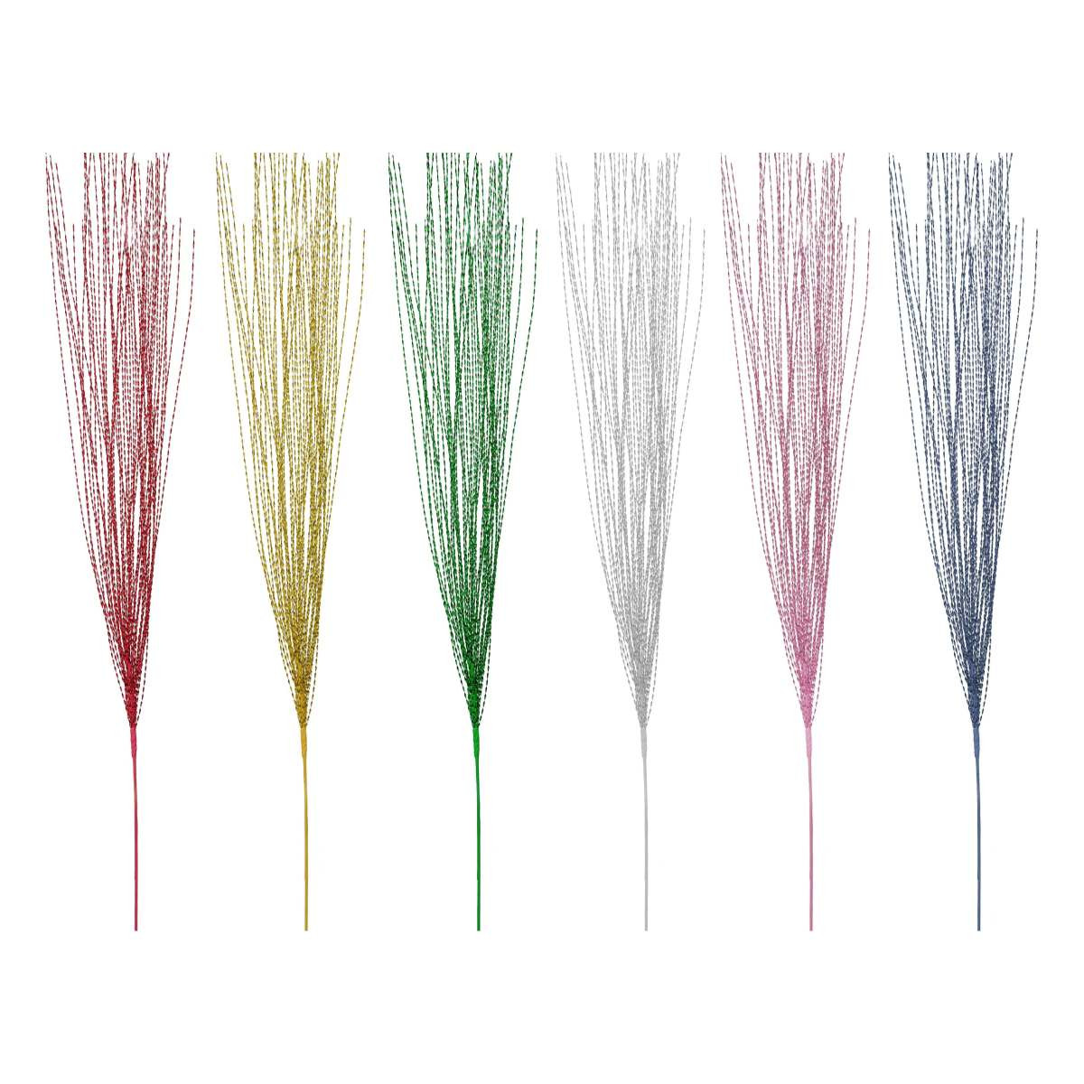 Metallic Draping Glitter Strand Christmas Spray Pick (6 Colours)