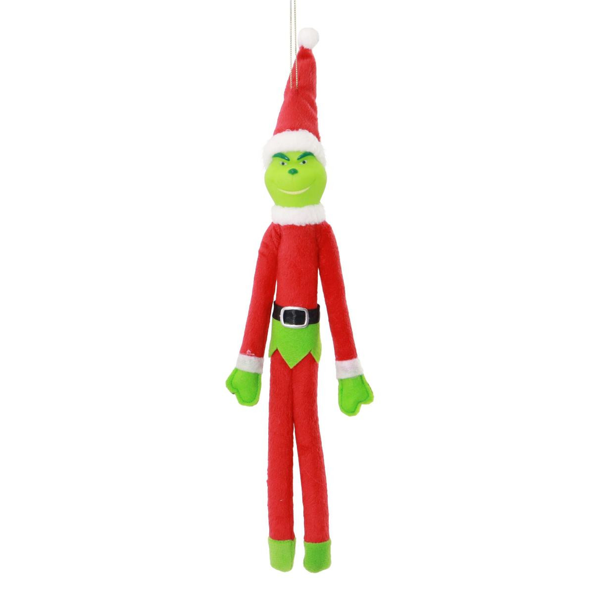 Mean Green Poseable Christmas Elf Plush Figure