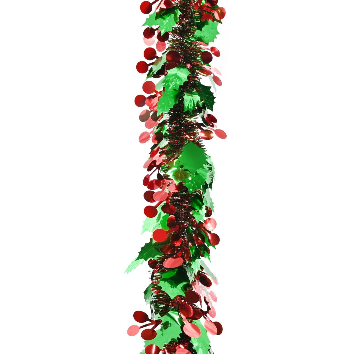 Holly Berry Christmas Tinsel Garland