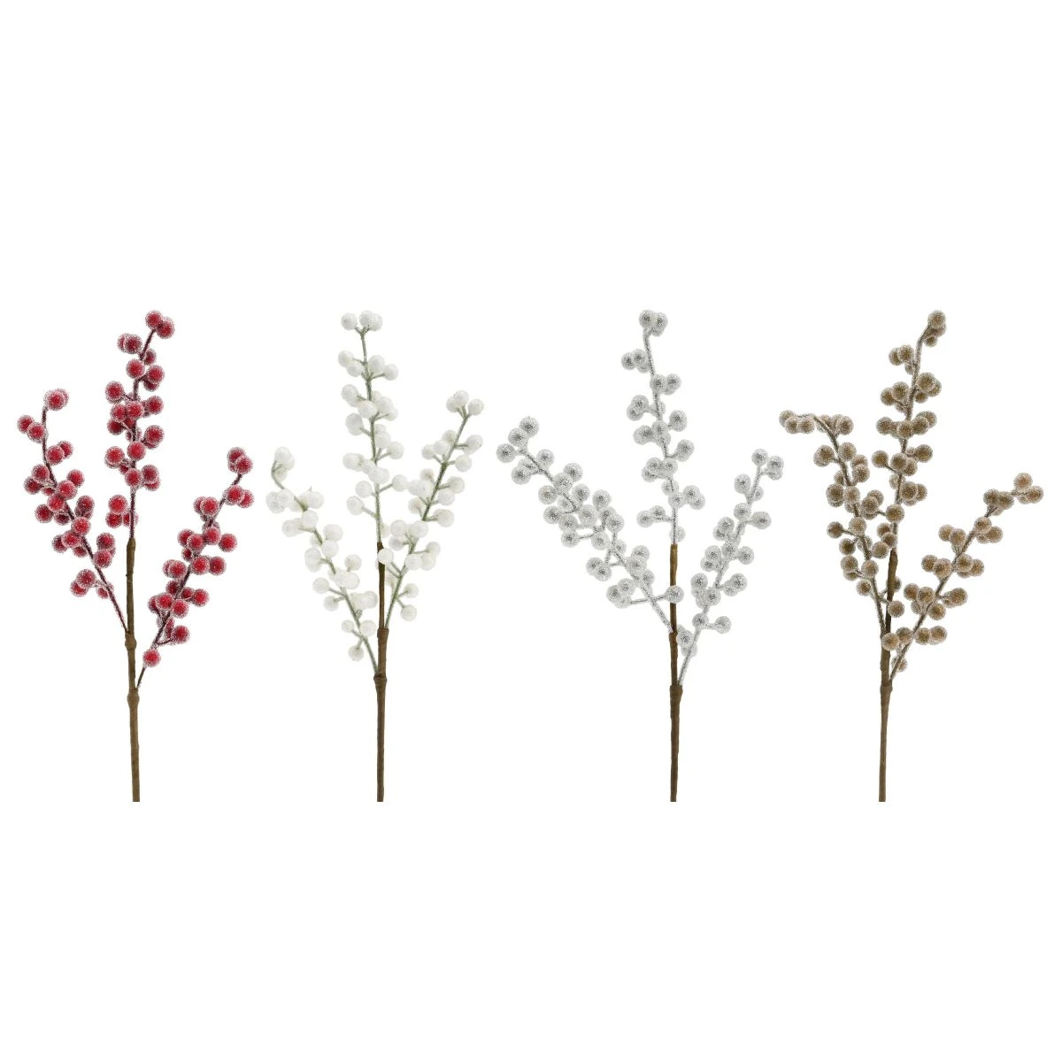 Frosted Frozen Berry Christmas Floral Pick - 4 Styles