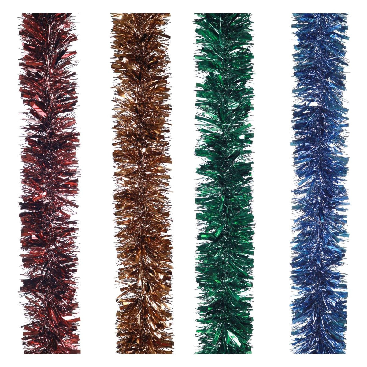 Mix Cut Metallic Christmas Tinsel Garland