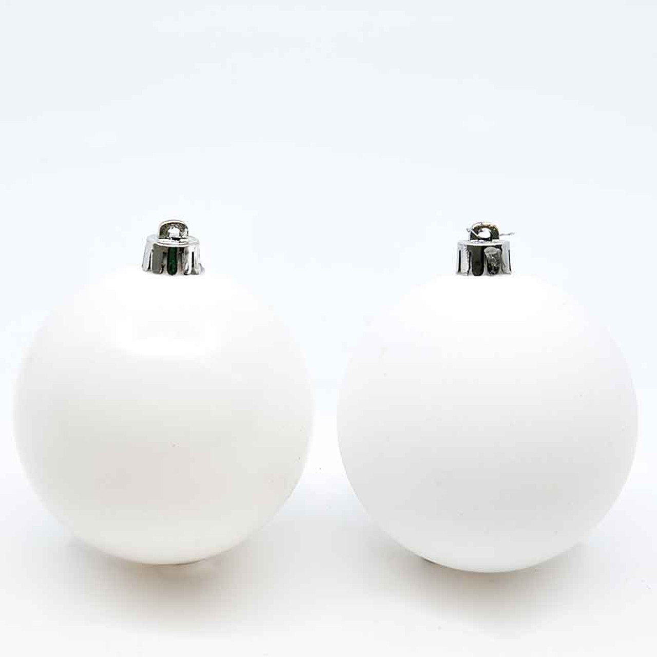 80mm White Baubles