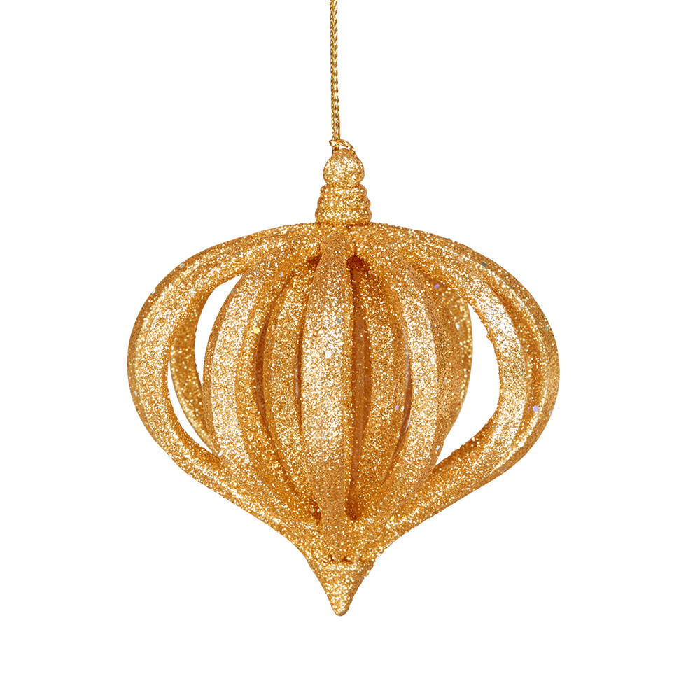 Gold Glitter Layered Onion Ornament