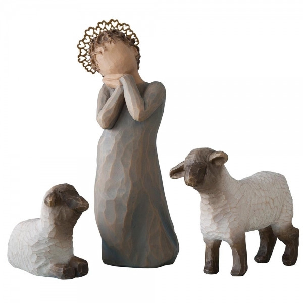 Willow Tree Nativity Little Shepherdess Figurine - Front View