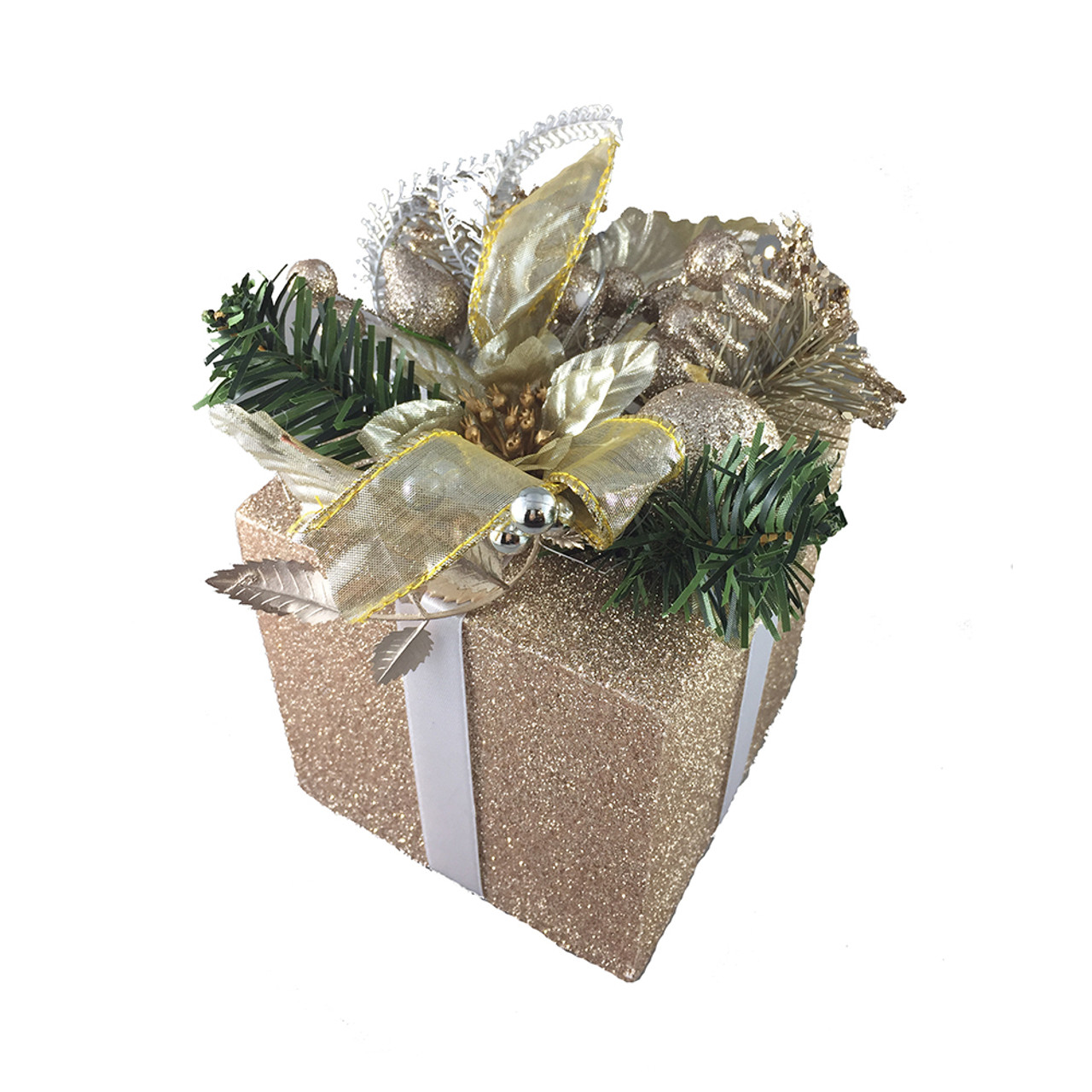 Champagne Christmas Gift Box Decoration