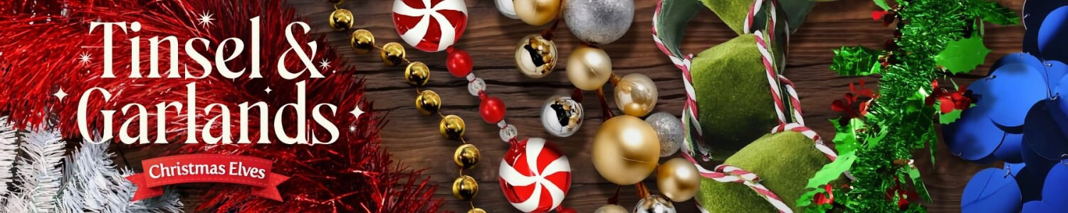 From tree to mantel, staircase to table - our festive tinsel and garlands make decorating effortless. Shop now before your favourites disappear!