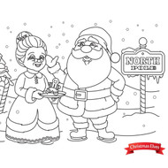 Some exciting news straight from the Northpole - We sent you a colouring in page