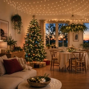 Setting the Mood with Fairy Lights for a Romantic Christmas Eve
