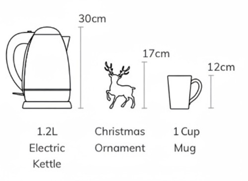 Christmas ornament size chart - to compare scale