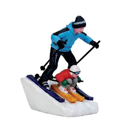 Lemax Skier Coming Through Lemax Skier Coming Through