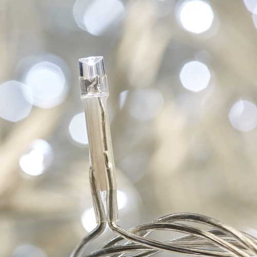 400 LED Connectable Fairy Lights White - Clear Wire