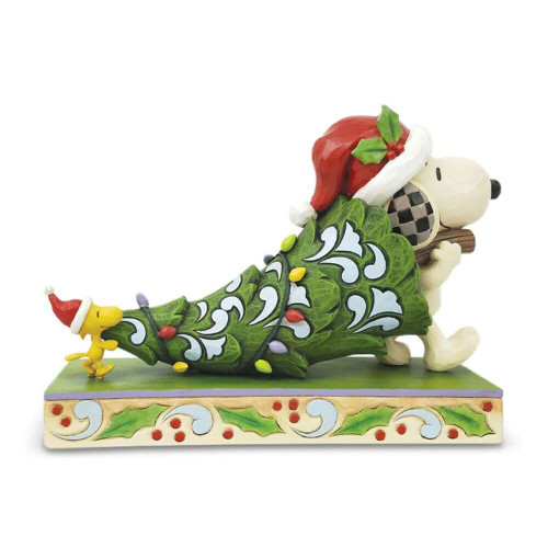 Jim Shore Snoopy And Woodstock Carrying Christmas Tree Jim Shore Snoopy And Woodstock Carrying Christmas Tree