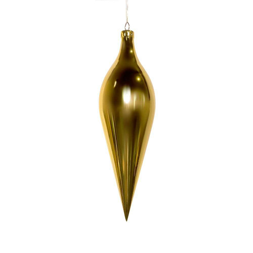 Mirror-Finish Gold Finial Drop – Large 60cm Tree Decoration Mirror-Finish Gold Finial Drop – Large 60cm Tree Decoration