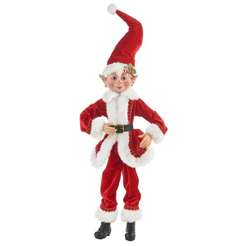 Red Christmas Elf In Santa Costume Red Christmas Elf In Santa Costume