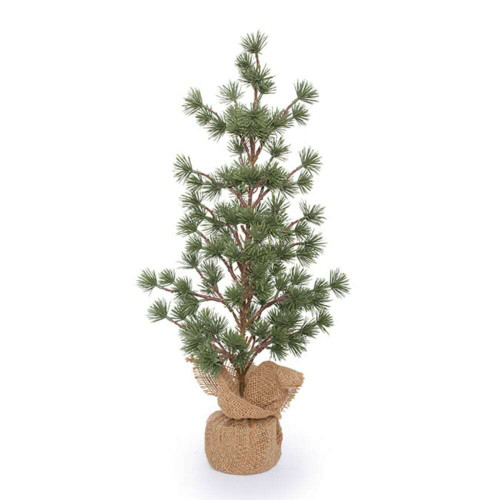 Cedar Pine Burlap Wrapped Real Touch Green Cedar Pine Burlap Wrapped Real Touch Green