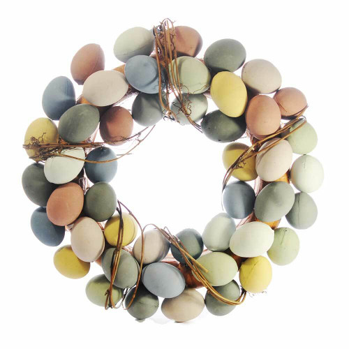 Pastel Coloured Easter Eggs Wreath Pastel Coloured Easter Eggs Wreath