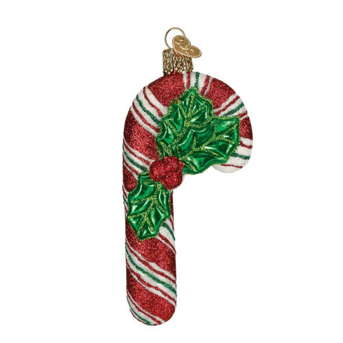 Glistening Candy Cane Glass Ornament Glistening Candy Cane Glass Ornament