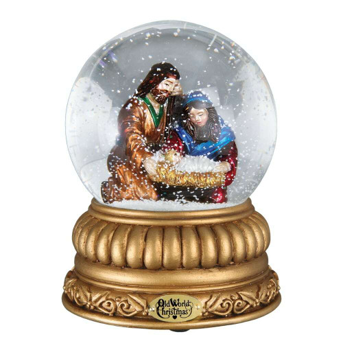 Holy Family Snow Glow Glass Ornament Holy Family Snow Glow Glass Ornament