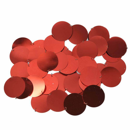 Crimson Sparkle Disc Garland Crimson Sparkle Disc Garland