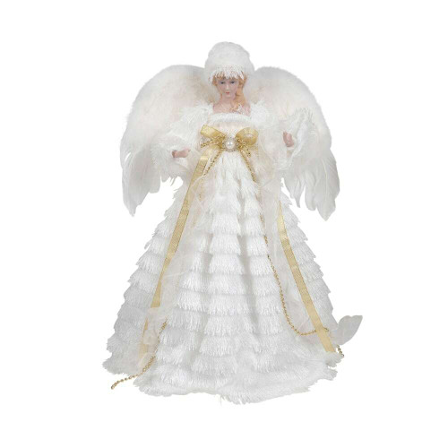 Fabric Angel With Cream Dress Gold Thread Fabric Angel With Cream Dress Gold Thread