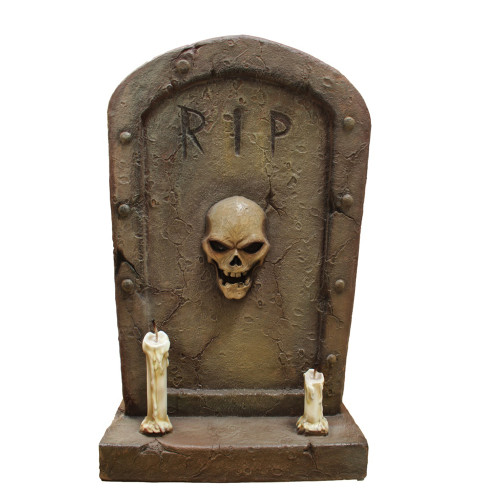 Outdoor Halloween Tombstone With 2 Candles Outdoor Halloween Tombstone With 2 Candles