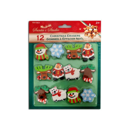 Christmas Pencil Erasers (Pack of 12) Christmas Pencil Erasers (Pack of 12)