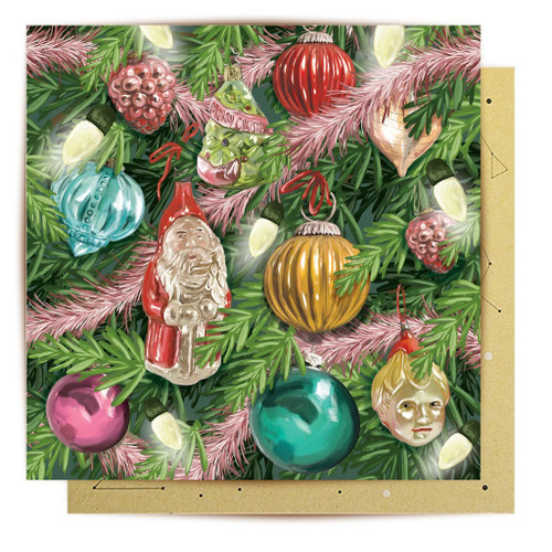 Greeting Card Vintage Tree Greeting Card Vintage Tree