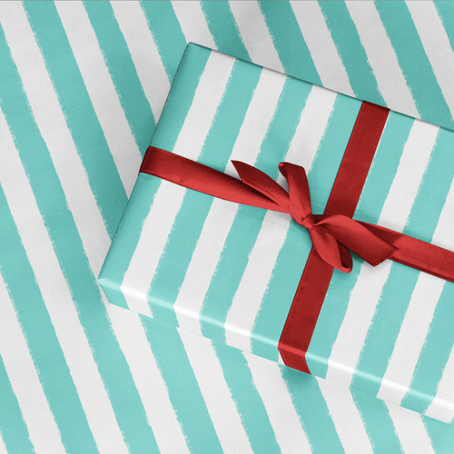 La La Land Turqoise Stripe Wrapping Paper Roll - 70cm La La Land Turqoise Stripe Wrapping Paper Roll - 70cm