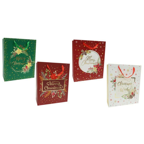 Classic Floral Foil Giftbag (4 Styles) Classic Floral Foil Giftbag (4 Styles)
