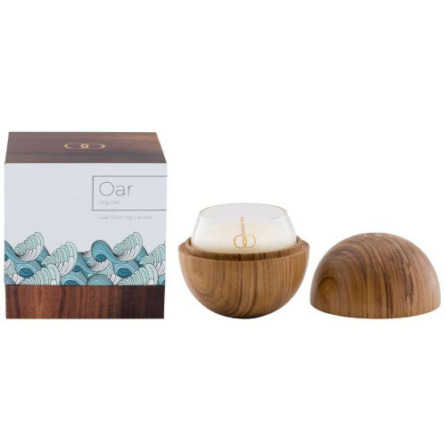 Teak Orb Set Oar Driftwood And Citrus Candle Teak Orb Set Oar Driftwood And Citrus Candle
