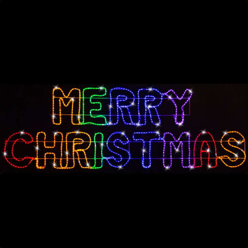 Rainbow Glow “Merry Christmas” LED Rope Light – 273cm of Festive Color Rainbow Glow “Merry Christmas” LED Rope Light – 273cm of Festive Color