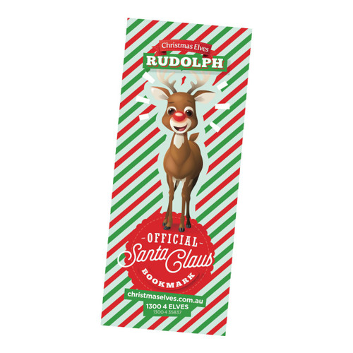 Printable Rudolph Bookmark by Christmas Elves Printable Rudolph Bookmark by Christmas Elves