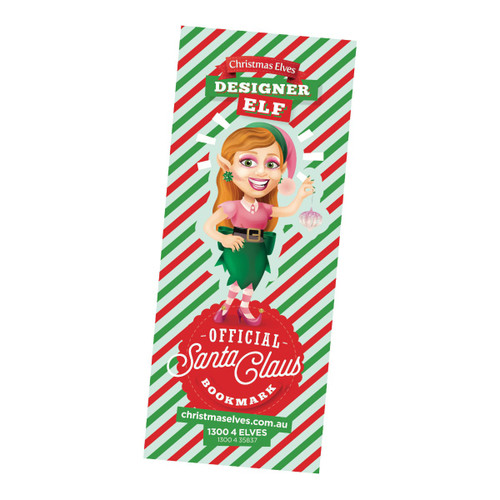 Printable Designer Elf Bookmark by Christmas Elves Printable Designer Elf Bookmark by Christmas Elves