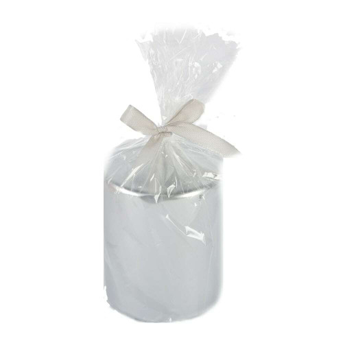 Short Silver Pillar Candle - 10cm Short Silver Pillar Candle - 10cm