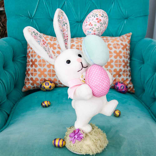 Festive Rabbit with Easter Eggs Display Festive Rabbit with Easter Eggs Display