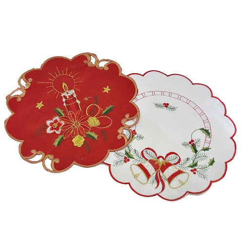 Christmas Table Embroidered Placemats (2 Styles) Christmas Table Embroidered Placemats (2 Styles)