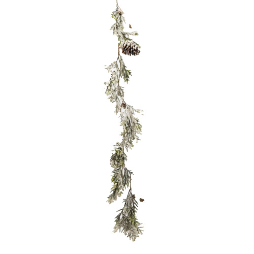 Winter Frost Vine Garland with Pinecones Decor Winter Frost Vine Garland with Pinecones Decor