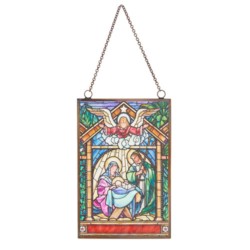 Holy Family Faux Stain Glass Ornament Holy Family Faux Stain Glass Ornament