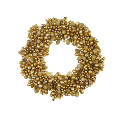 Gold Beaded Berry Candle Ring Gold Beaded Berry Candle Ring