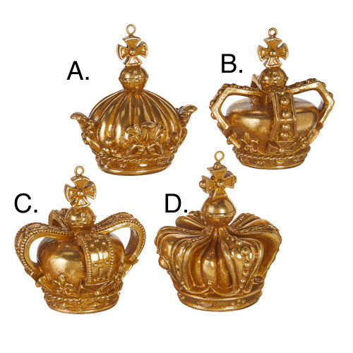 Gold Crown Hanging Ornaments (4 Styles) Gold Crown Hanging Ornaments (4 Styles)