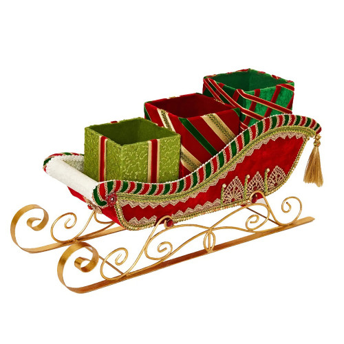 Red Sled with Gifts Serving Piece Red Sled with Gifts Serving Piece