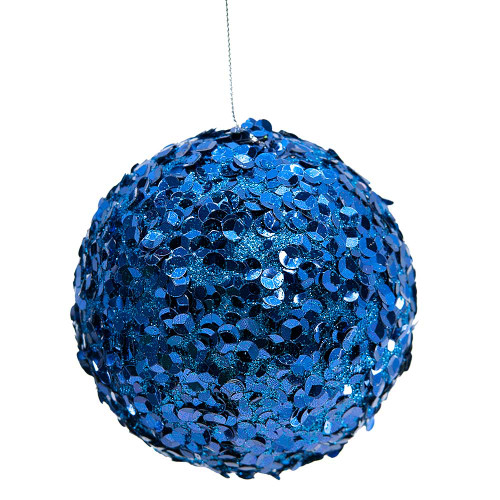 Lustrous Navy Sparkle Bauble Decoration Lustrous Navy Sparkle Bauble Decoration