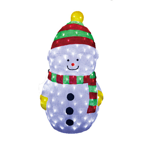 Christmas Elves Acrylic Light-Up Christmas Snowman Display Christmas Elves Acrylic Light-Up Christmas Snowman Display