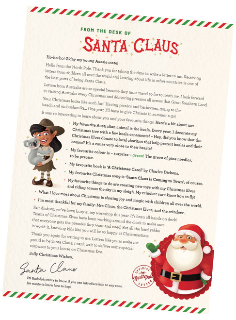Printable Christmas Letter from Santa Claus - Christmas Elves