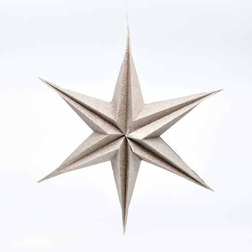 Champagne Hanging Paper Star Champagne Hanging Paper Star