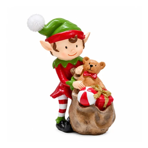Holiday Elf fills Santa's Sack with Toys