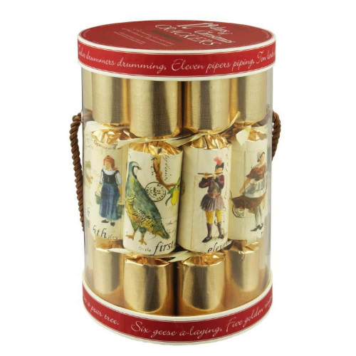 Gold 12 Days Of Christmas Crackers (Pack of 12) Gold 12 Days Of Christmas Crackers (Pack of 12)