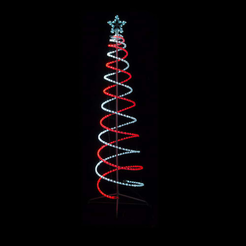Red and White Double Sprial LED Roplight Tree Red and White Double Sprial LED Roplight Tree