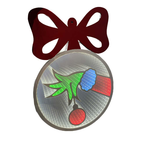Grinch by Dr Seuss Dr Seuss Grinch Hand in Bauble Infinity Light - 56cm Grinch by Dr Seuss Dr Seuss Grinch Hand in Bauble Infinity Light - 56cm